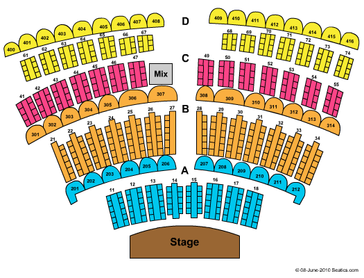 Imperial Palace Seating Map